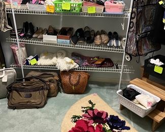 Purses, clutches, size 9 shoes, bags