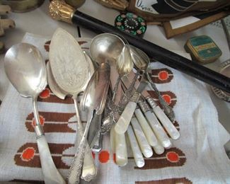 Mother of pearl handled flatware