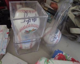 Baseballs, signed.