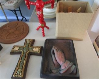 Many vintage religious items