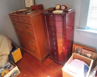 Ethan Allen dresser, jewelry armoire