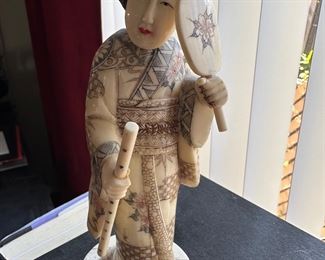 Bone carved geisha