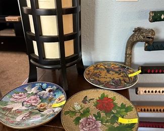 Cloisonné and powder colored plates