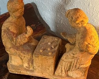 Older Chinese Mahjong Game - terra cotta