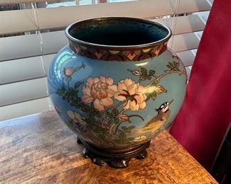 Mid 18th century Cloisonné vase 