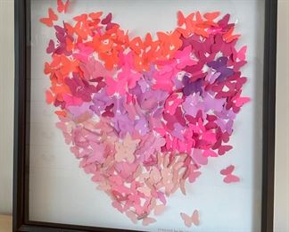 Framed 3-D Butterfly Art