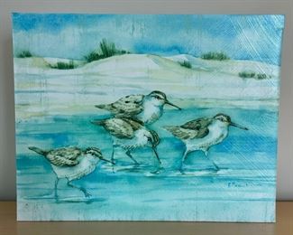"Sandpipers" on Stretched Canvas