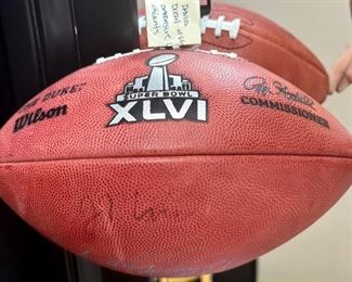 Autographed David Diehl Football