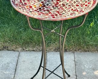 Mosaic Tile Bird Bath