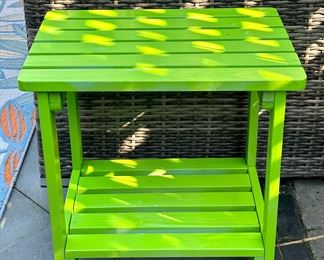 (2) Side Tables (lime green)