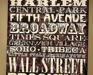 "New York Landmarks" Stretched Canvas Print