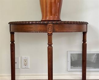 Carved Demilune Table