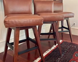 (3) Leathercraft Bar Stools