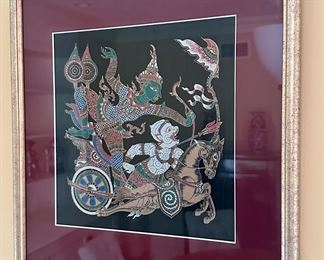 "Chariot" Thai Painting on Silk