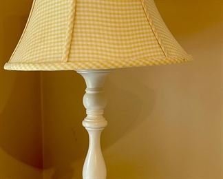 Table Lamp with Gingham Shade