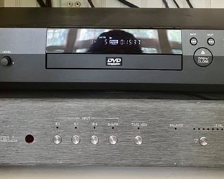 Toshiba DVD (top) Krevell KAV-300i Amplifier