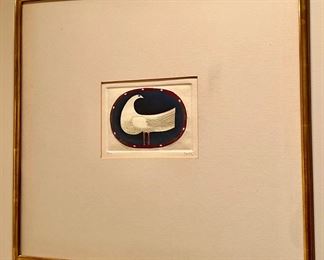 Item 41: "Dove" 22/100 Serigraph, Signed Yandiz - 19.25" x 17": $245