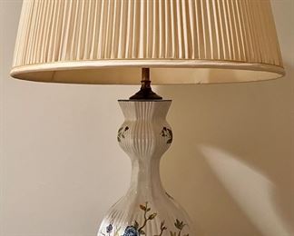 Item 45: (2) Floral Lamps - 31": $165/Pair