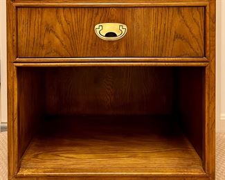 Item 52: Drexel Furniture Campaign Nightstand - 25"l x 17"w x 24.5"h: $245