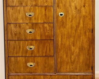 Item 53: Drexel Furniture Campaign Chest - 43 "l x 19"w x 54"h: $395