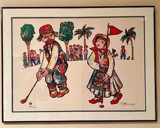 Item 59: "Golf," Signed (Jovan) OBican 993/1000 - 32" x 24": $245