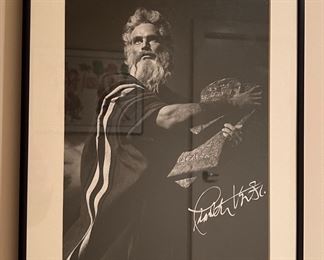 Item 5: Autographed Charlton Heston Photograph - 14.5" x 18.5": $495