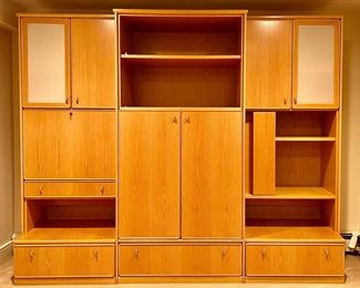 Item 63: Wall Unit with Bar - 105"l x 24"w x 86"h: $995