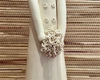 Item 74: Art Pottery Figure, Signed - 12": $28