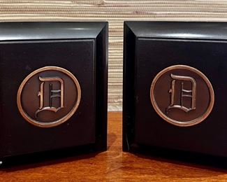 Item 76: Monogrammed "D" Bookends: $28