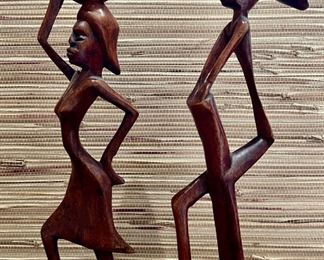 Item 81: (2) Carved Haitian Figures - 13.5": $28/Pair