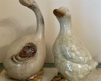 Item 102: (2) Ceramic Ducks - 12": $28/Pair