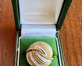 Item 4: 18K Ring with Diamonds: $895