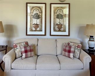 Item 35: Furniture Guild Down Sofa - 84"l x 24"w x 32": $825