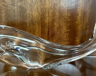 Item 134: Glass Whale, Signed Marcolin (Sweden) - 11.5" x 4.5": $84