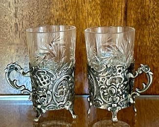 Item 148: (2) Sterling Cordial Cups - 2.25": $58/Pair