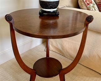 Item 11: Side Table with Flower Finials - 25" x 29.5": $445