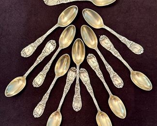 Item 15: (12) Tiffany & Co. Chrysanthemum Espresso Spoons: $500