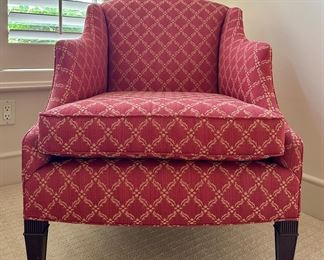 Item 13: Joseph Gerte Co. Boston Upholstered Armchair - 25.5"l x 21"w x 32"h: $595