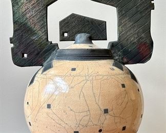 Item 164: Art Pottery Jar, Signed Hong: $165