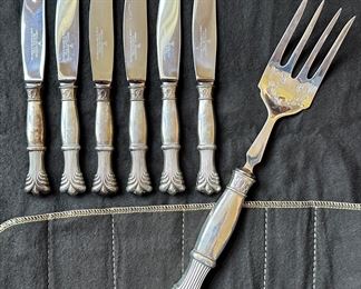 Item 9a: (6) Sterling Silver Butter Knives: $28 (SOLD)
Item 9b: Sterling Silver Serving Fork: $34