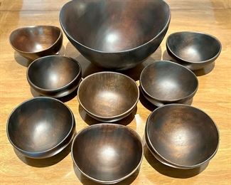 Item 174: Wood Salad Bowl Set: $68