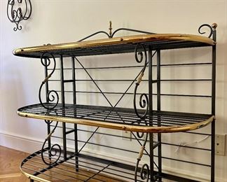 Item 189: Iron Bakers Rack - 48"l x 17"w x 41"h: $295