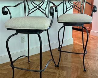 Item 190: (2) Artistica "Volterra" Bar Stools - 21"l x 18"w x 46.5"h, Seat Height: 29.5": $245/Each