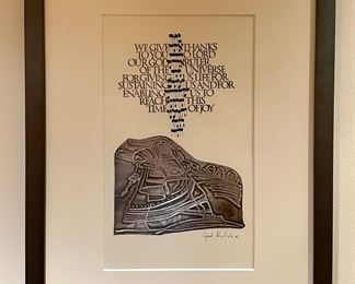Item 192: Jewish Prayer, Signed Gad (writing at top) - 15" x 20": $165