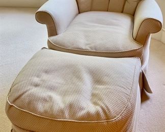 Upholstered Armchair & Ottoman - available at the sale