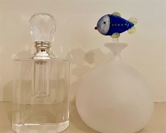 Item 229: (2) Perfume Bottles (one with fish handle): $48/Pair