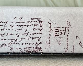 Item 230: Bench with Nailhead Trim - 39.5"l x 18"w x 15.5"h: $125