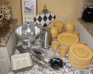 dish set, decor, knives