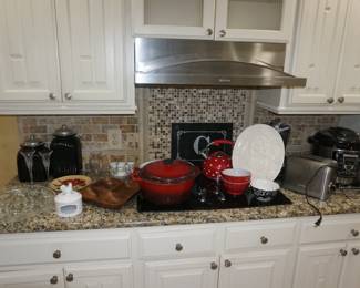 pots and pans. canisters, small appliances
