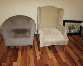 barrel chair. wing chair